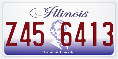 IL license plate Z456413