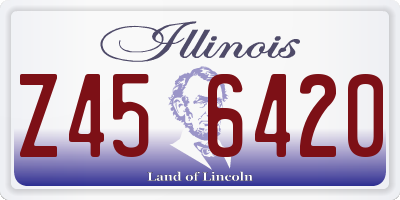 IL license plate Z456420