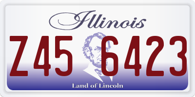 IL license plate Z456423
