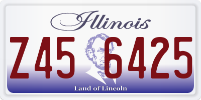 IL license plate Z456425