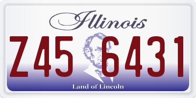 IL license plate Z456431