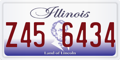 IL license plate Z456434