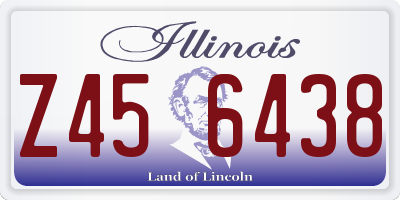 IL license plate Z456438