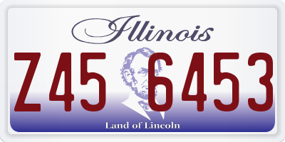 IL license plate Z456453