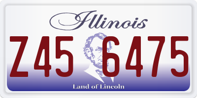 IL license plate Z456475