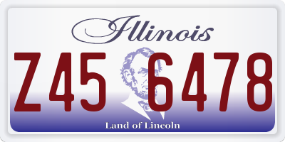 IL license plate Z456478