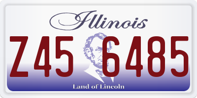 IL license plate Z456485
