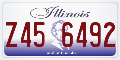 IL license plate Z456492
