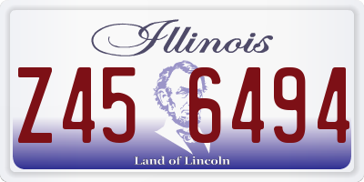 IL license plate Z456494