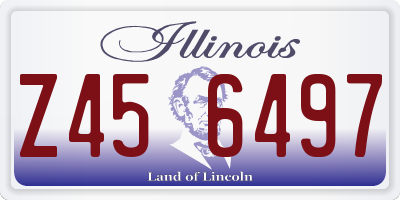 IL license plate Z456497