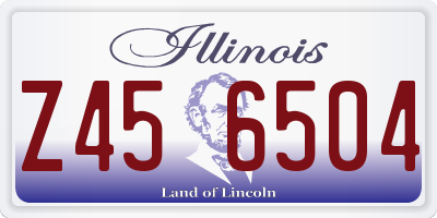 IL license plate Z456504