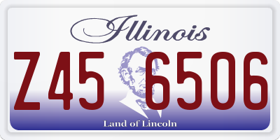IL license plate Z456506