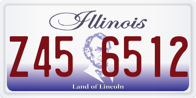 IL license plate Z456512