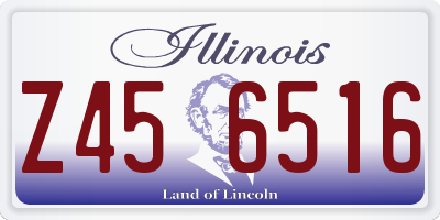 IL license plate Z456516