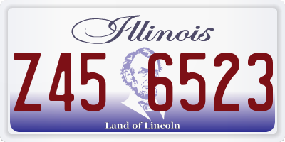 IL license plate Z456523
