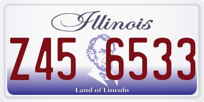 IL license plate Z456533