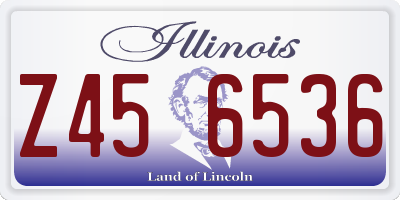 IL license plate Z456536