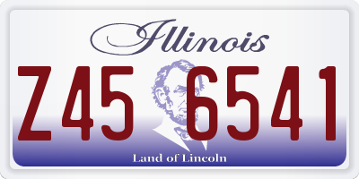 IL license plate Z456541