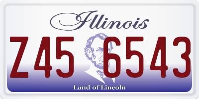 IL license plate Z456543