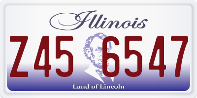 IL license plate Z456547