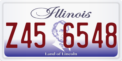 IL license plate Z456548