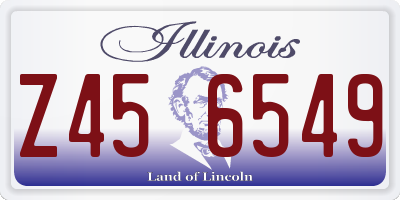IL license plate Z456549