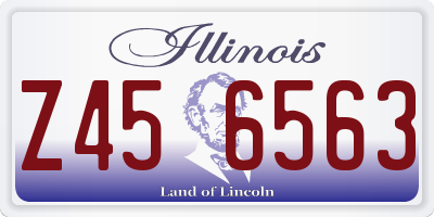 IL license plate Z456563