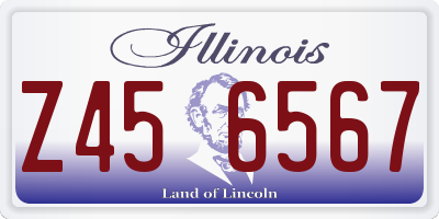 IL license plate Z456567