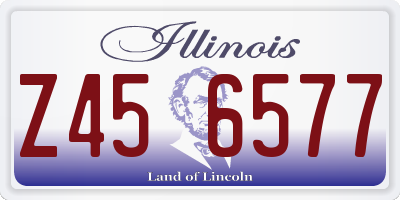 IL license plate Z456577