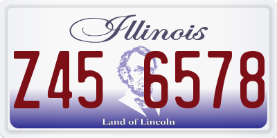 IL license plate Z456578