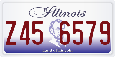 IL license plate Z456579