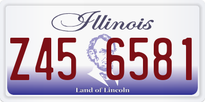 IL license plate Z456581