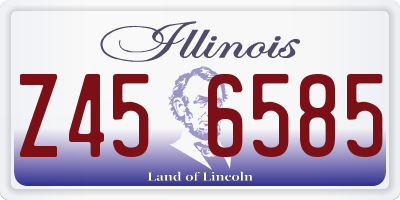IL license plate Z456585