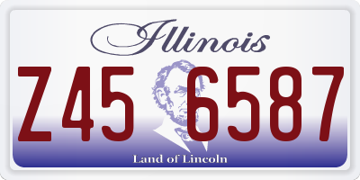 IL license plate Z456587