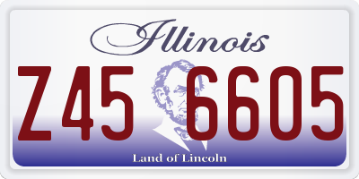 IL license plate Z456605