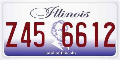 IL license plate Z456612