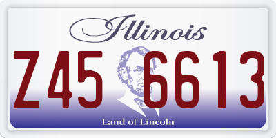 IL license plate Z456613