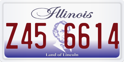 IL license plate Z456614