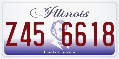 IL license plate Z456618