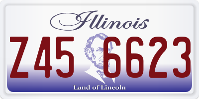 IL license plate Z456623
