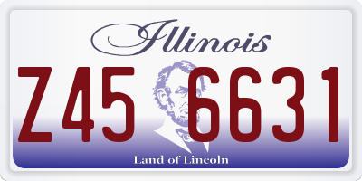 IL license plate Z456631