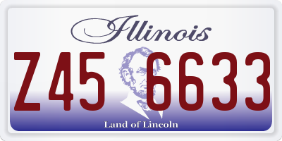 IL license plate Z456633