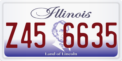 IL license plate Z456635