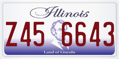 IL license plate Z456643