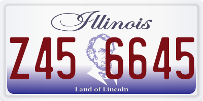 IL license plate Z456645