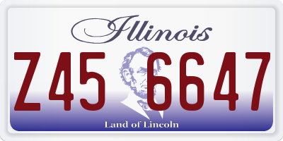 IL license plate Z456647