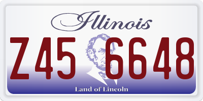 IL license plate Z456648