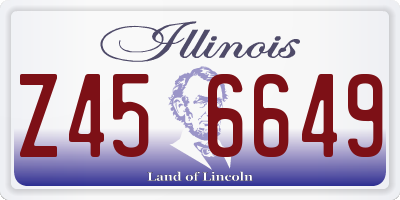 IL license plate Z456649