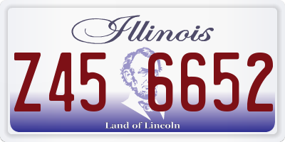 IL license plate Z456652