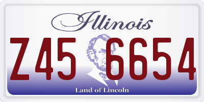 IL license plate Z456654